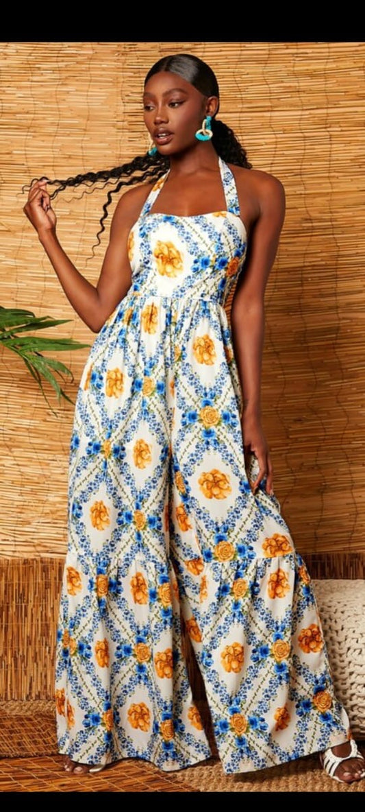Wide leg jumpsuit