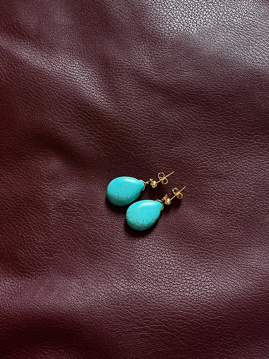 Blue drip earrings