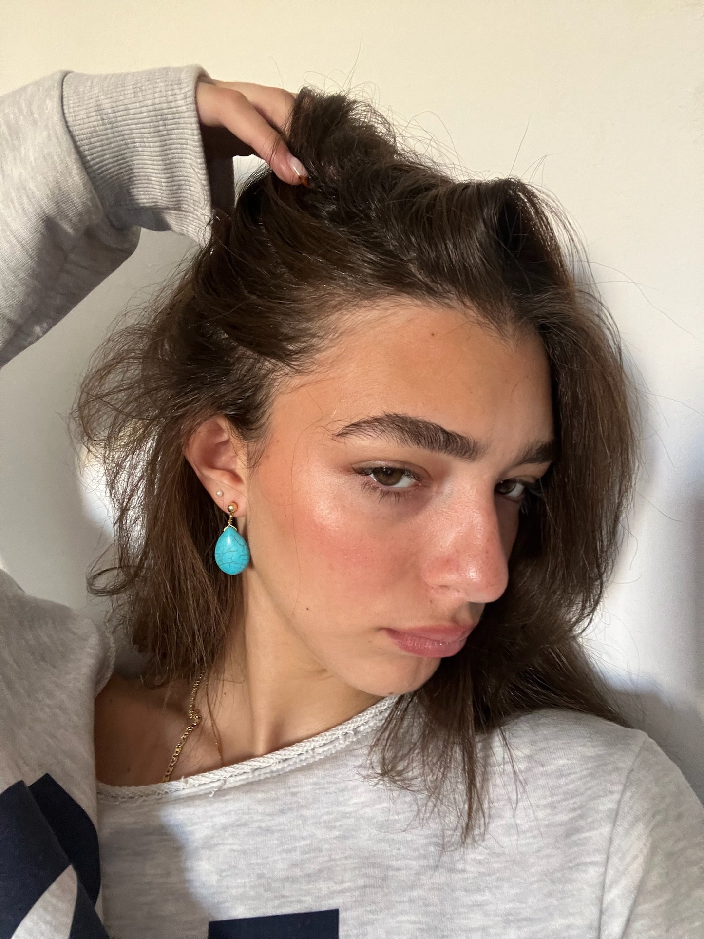 Blue drip earrings
