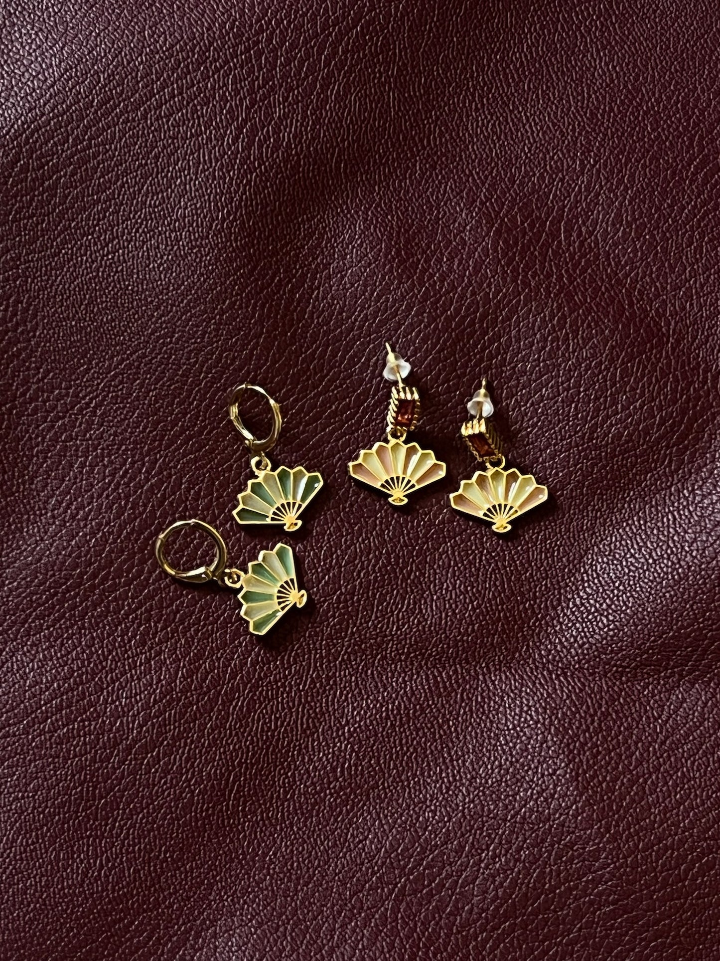 Green hues earrings
