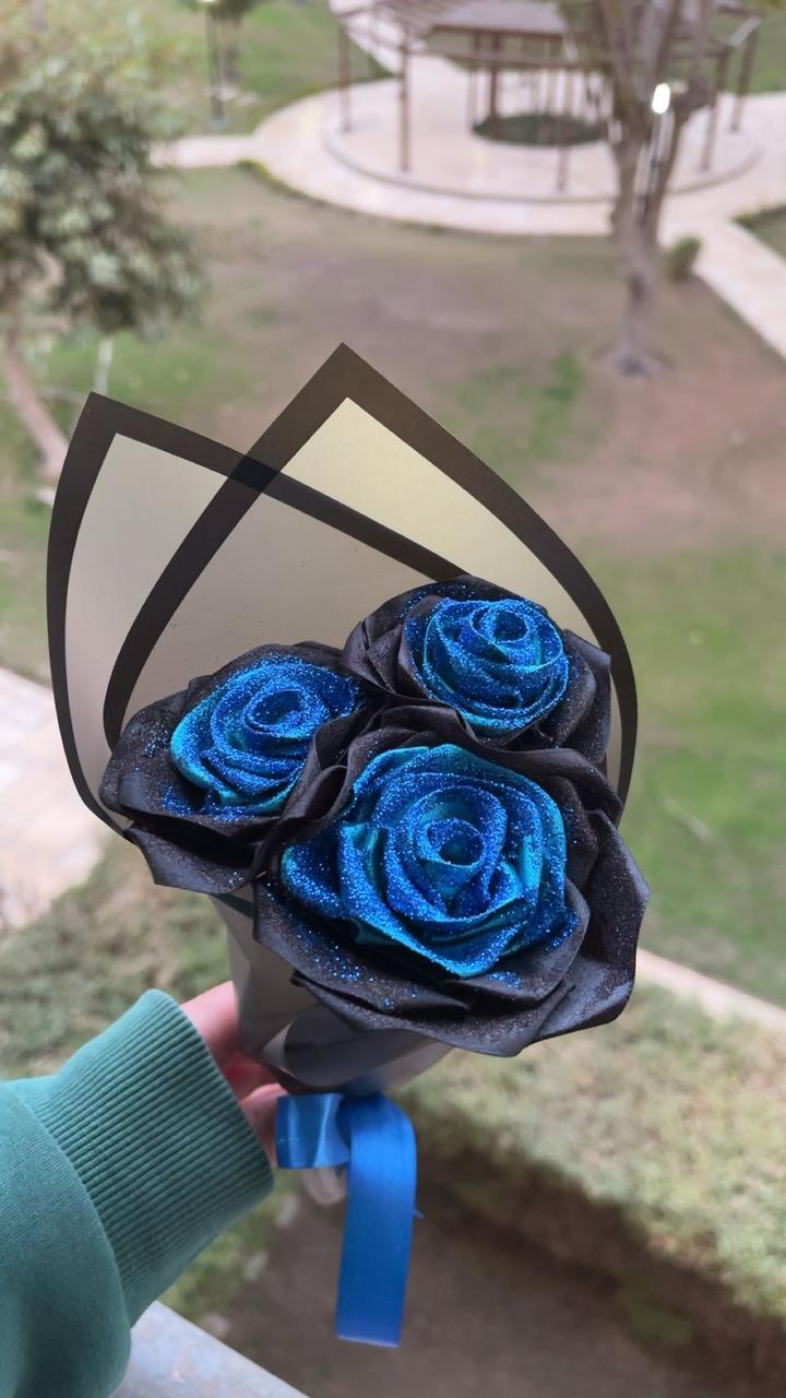 Artificial blue Roses