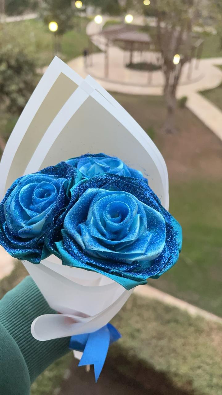 Artificial blue Roses