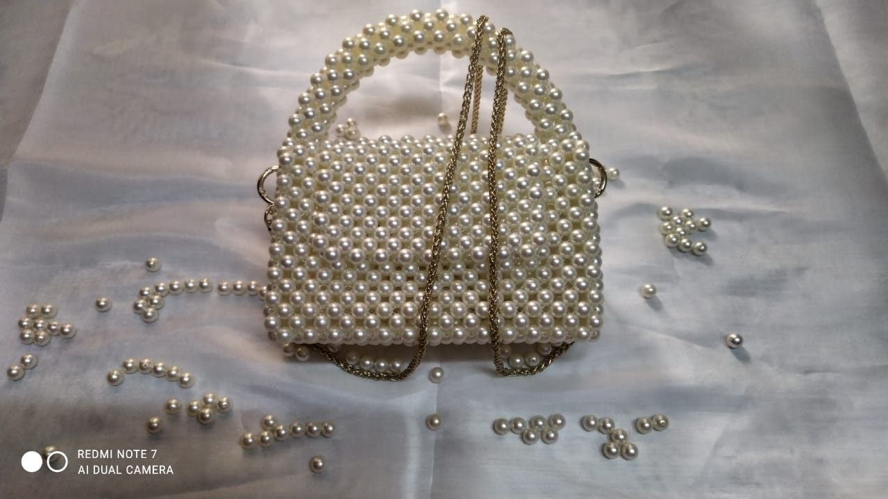 White pearl bag