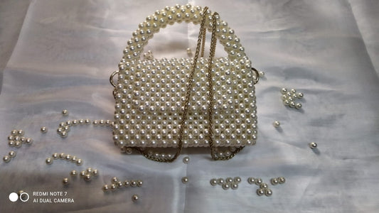 White pearl bag