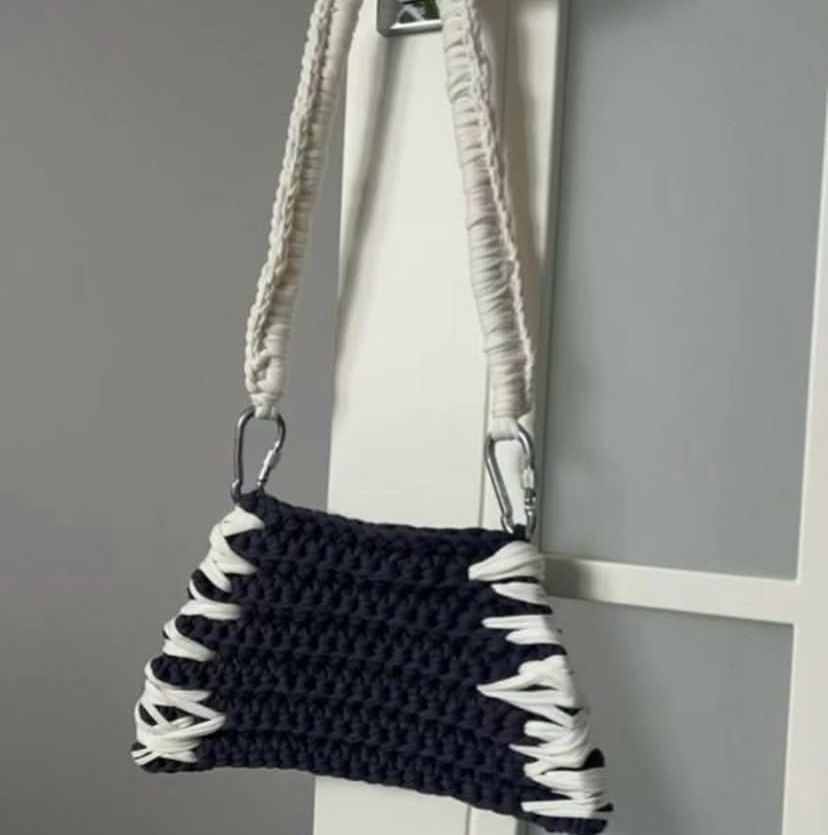 Crochet bags, with Coach chain