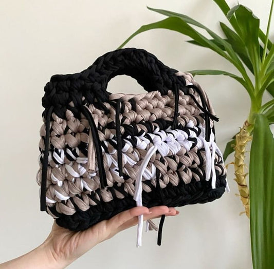 Crochet bags, with Coach chain