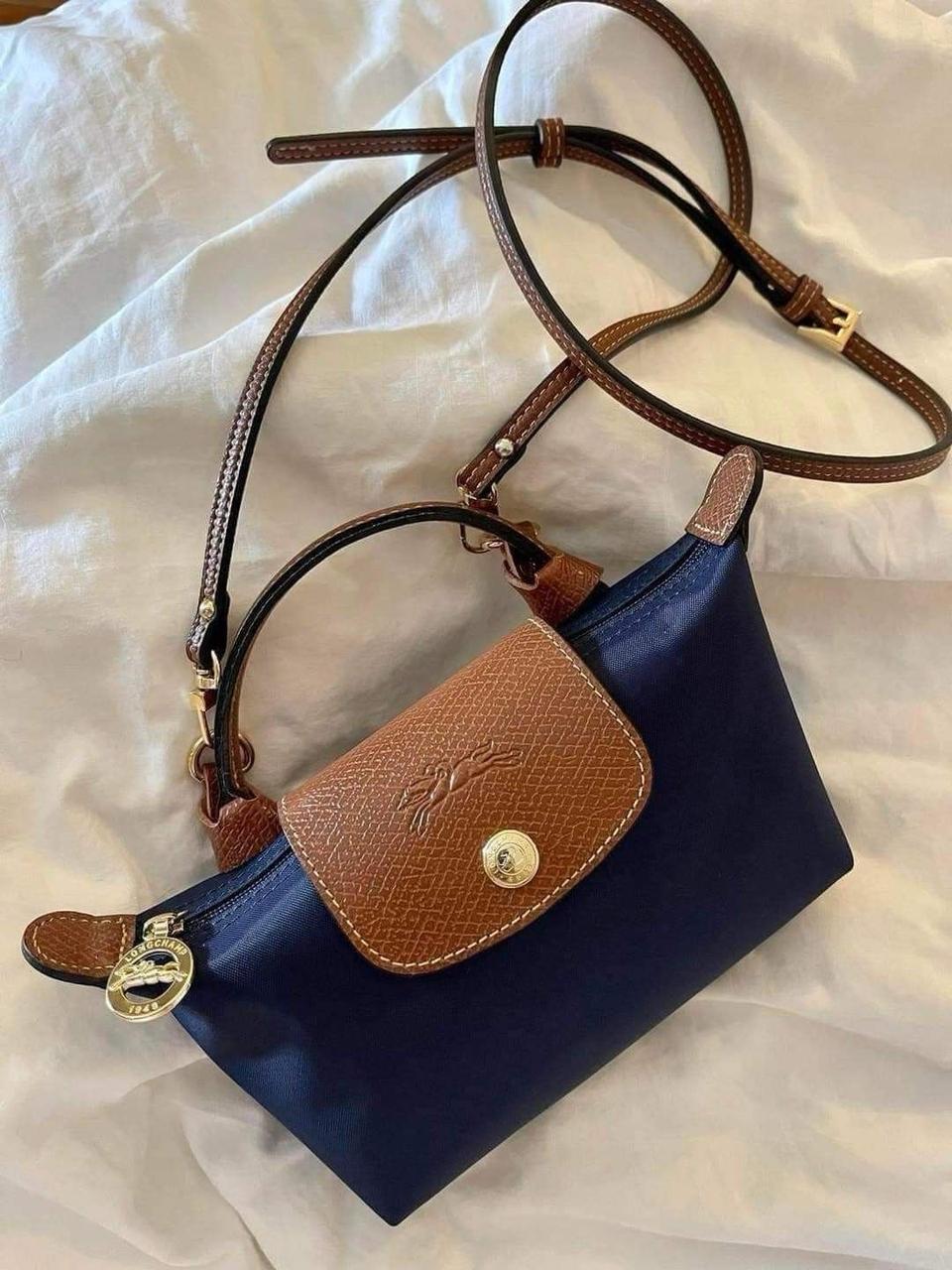 Blue Longchamp mirror bags
