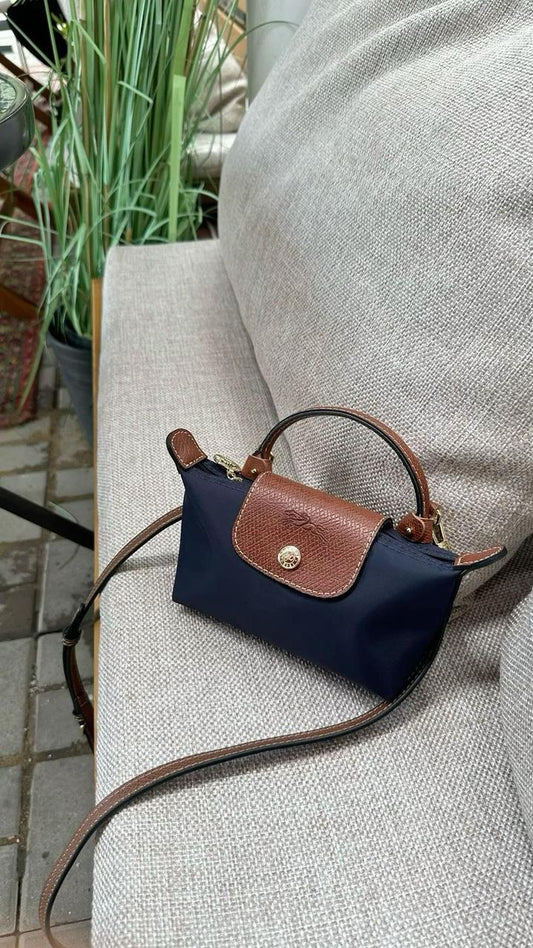 Blue Longchamp mirror bags