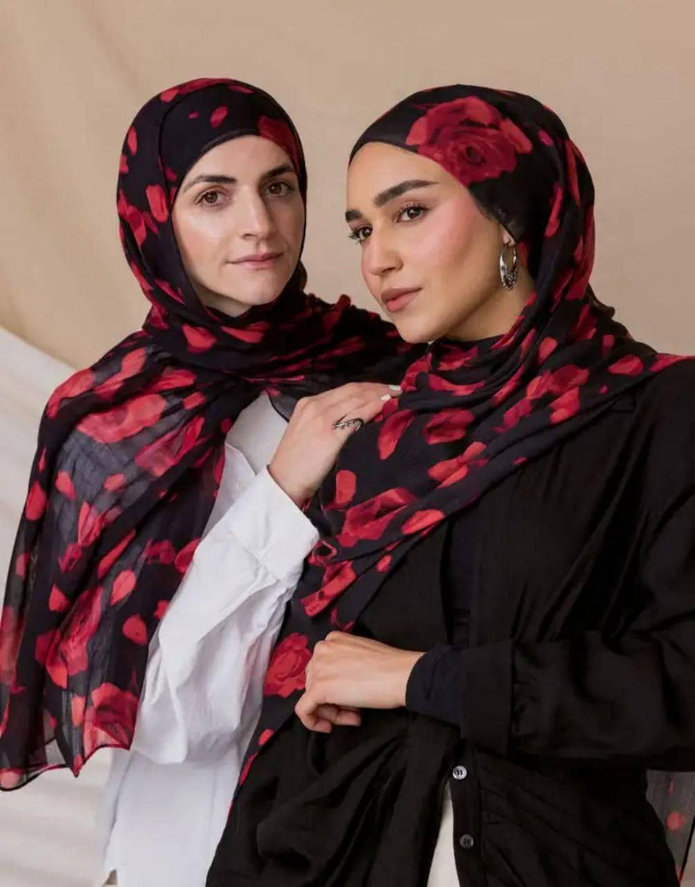 Red X Black Scarf