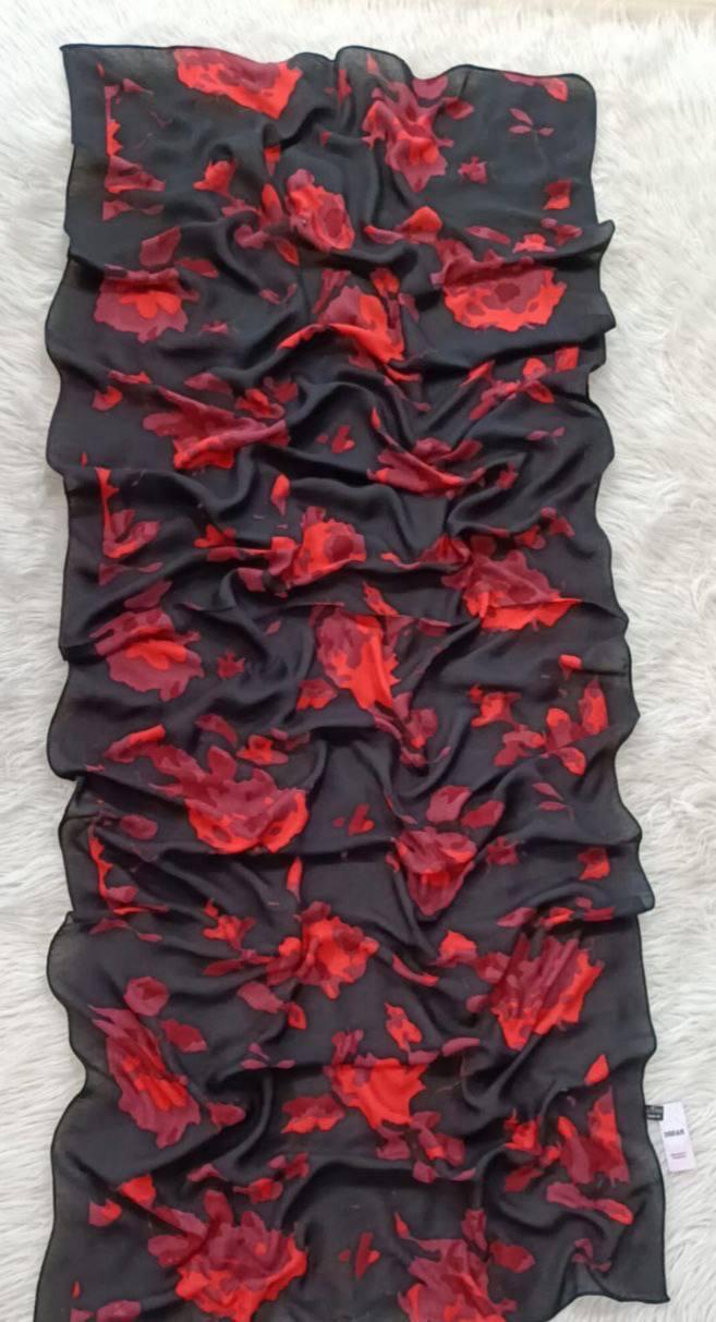Red X Black Scarf