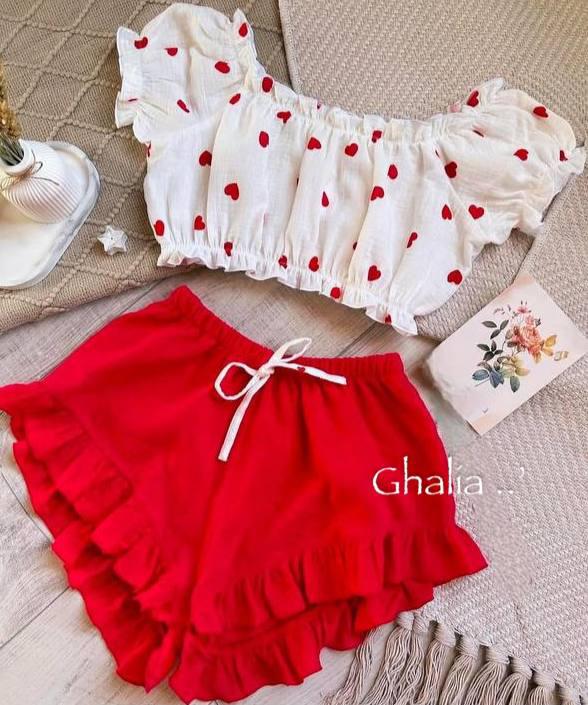 Cotten Reb PJ Hot short, Top and Pants.