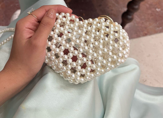 Pearl Beaded Bucket Bag