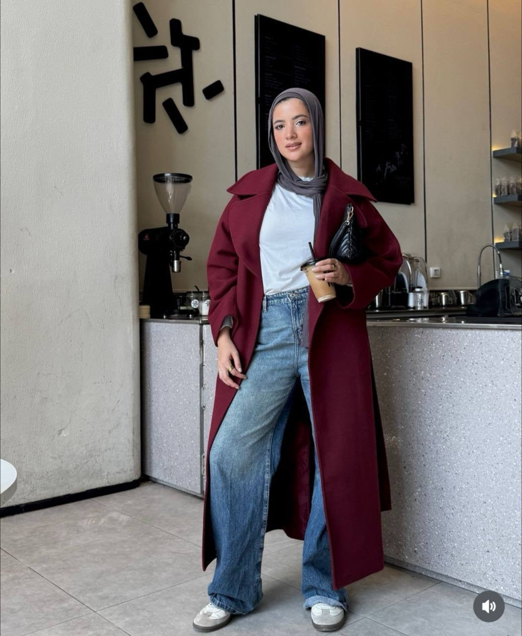 Burgundy Cottage Coat