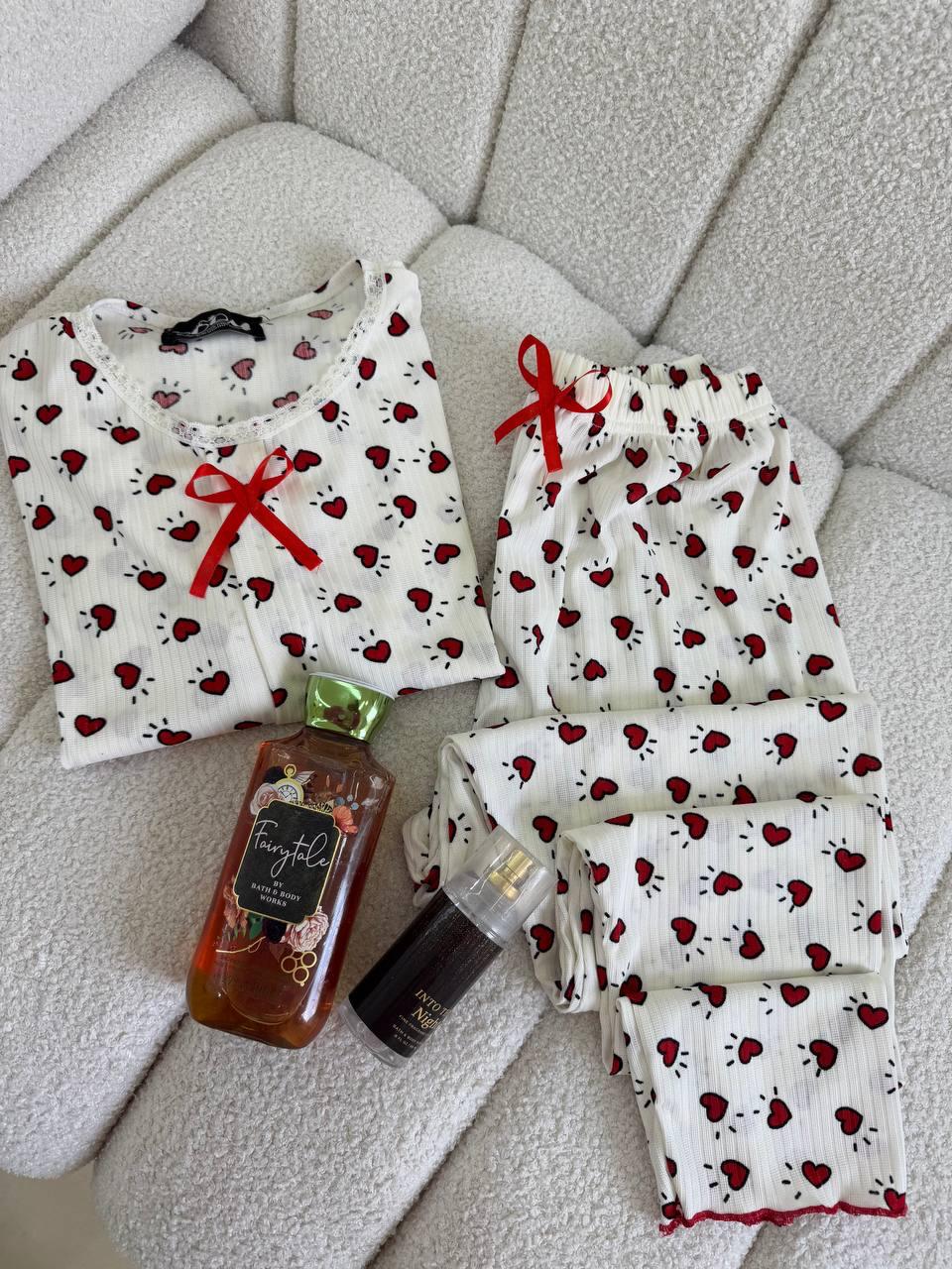 Cute PJ White X Red