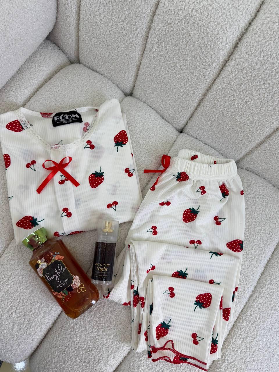Cute PJ White X Red