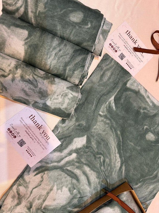 Green marble scarf