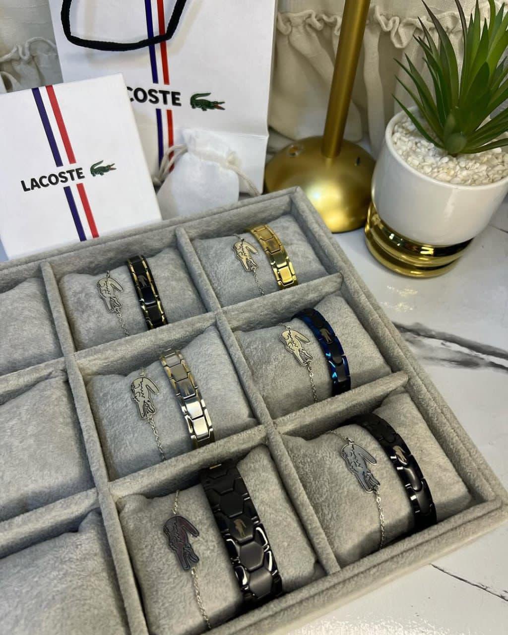 New Silver Lacoste bracelet With box and bag