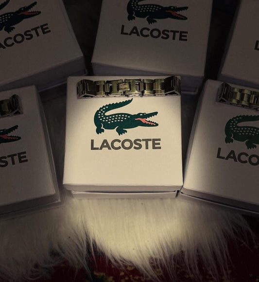 New Silver Lacoste bracelet With box and bag