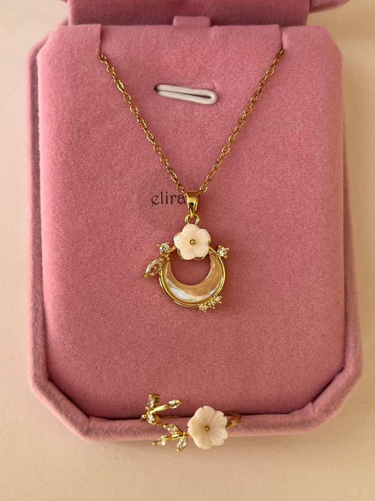 Set ring + necklace stanless